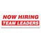Signmission Now Hiring Team Leaders Banner Apply Inside Accepting Application Single Sided B-120-30312 - alternate 1